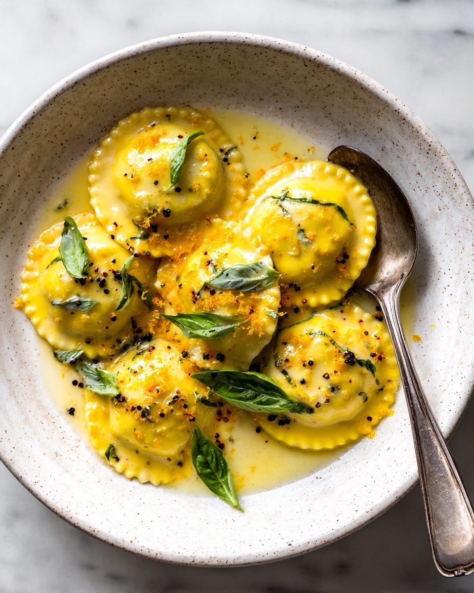 Vegan Lemon Ricotta Ravioli Recipe - Recipe Image