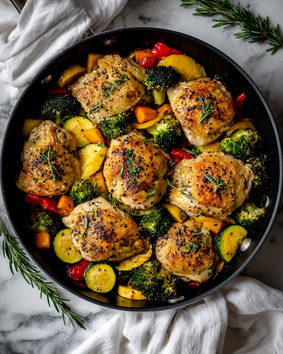 Healthy Chicken and Vegetables Skillet Recipe - Recipe Image