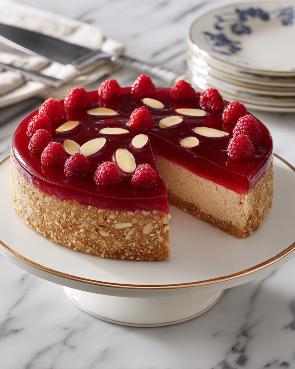 Raspberry and Almond Upside-Down Cake Recipe - Recipe Image