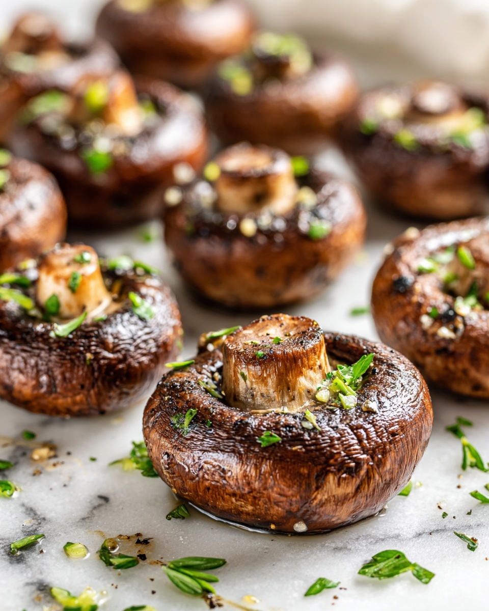 Balsamic Garlic Grilled Mushroom Skewers Recipe - Recipe Image