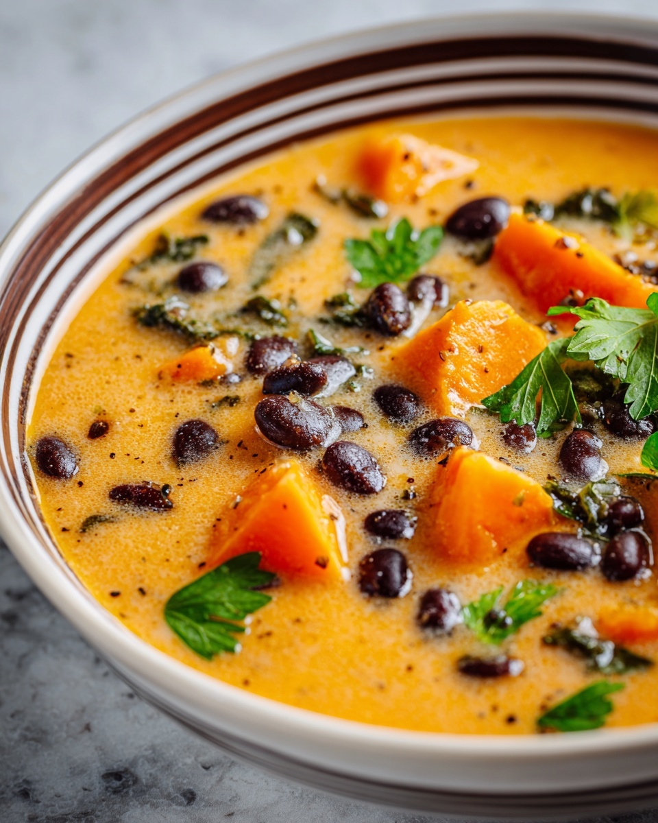 Roasted Sweet Potato and Black Bean Soup Recipe - Recipe Image