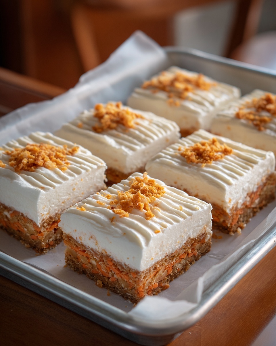 Decadent Carrot Cake Bars with Cream Cheese Frosting Recipe - Recipe Image