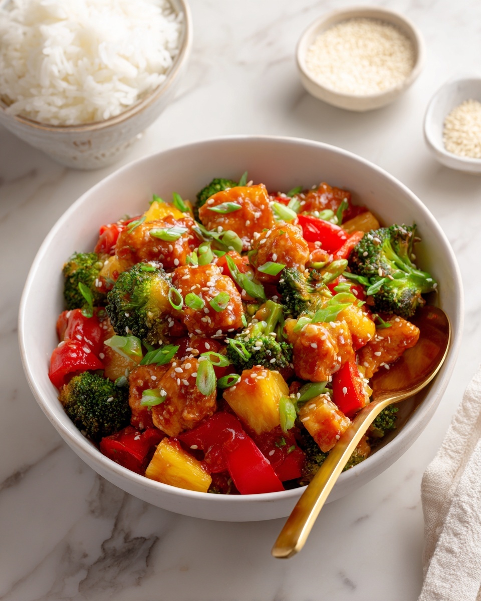 Healthy Pineapple Chicken Stir Fry Recipe - Recipe Image