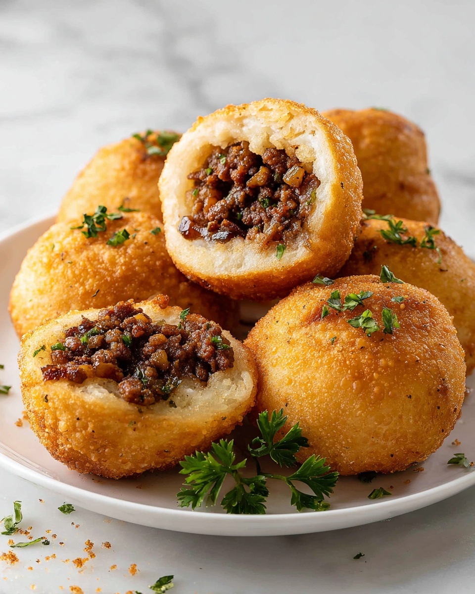 Spicy Garlic Beef Croquettes with Crispy Golden Crust Recipe - Recipe Image