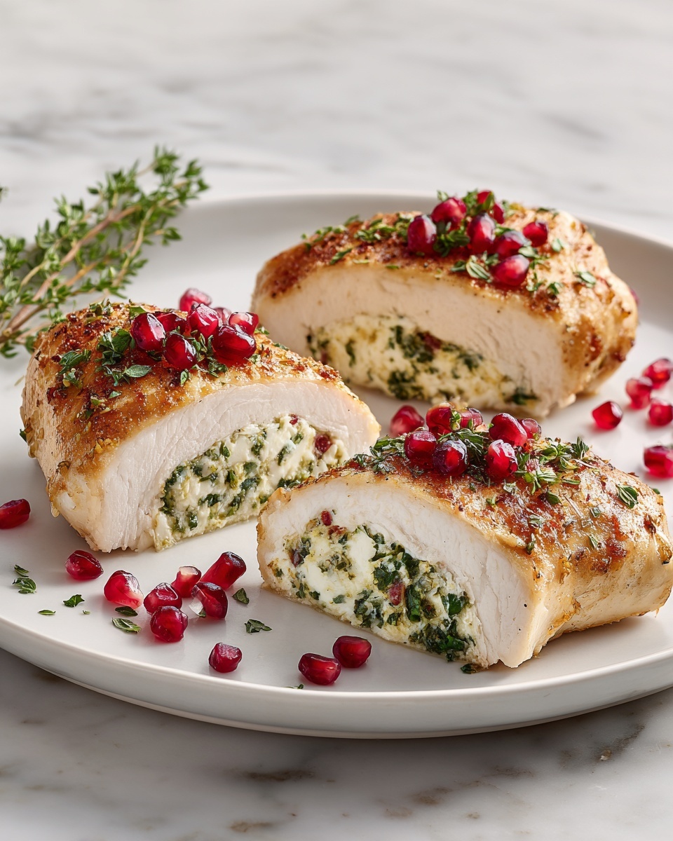 Ricotta and Pomegranate Stuffed Chicken Breasts Recipe - Recipe Image