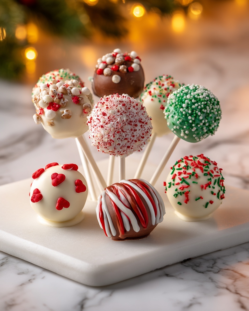 Christmas Cake Pops Recipe - Recipe Image