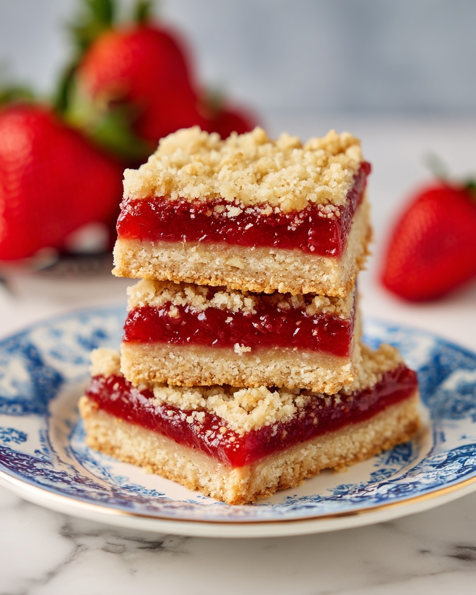 Strawberry Oatmeal Bars Recipe - Recipe Image