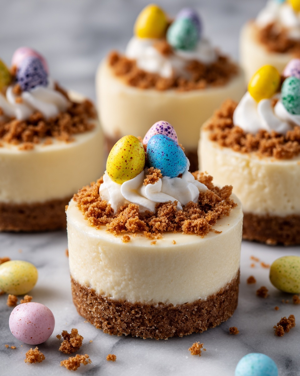 Easter No-Bake Mini Cheesecakes Recipe - Recipe Image