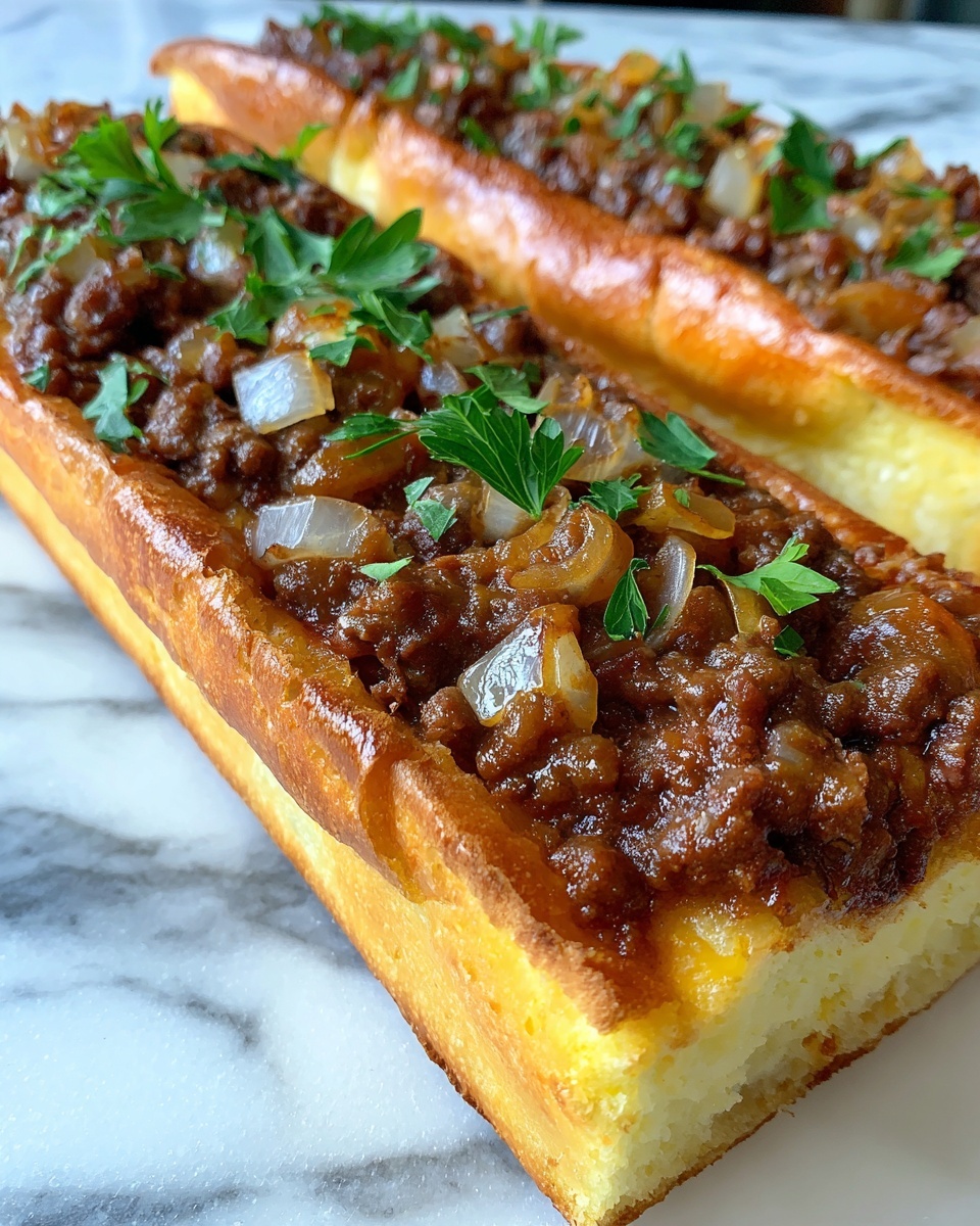 Italian Garlic Bread Sloppy Joes Recipe - Recipe Image