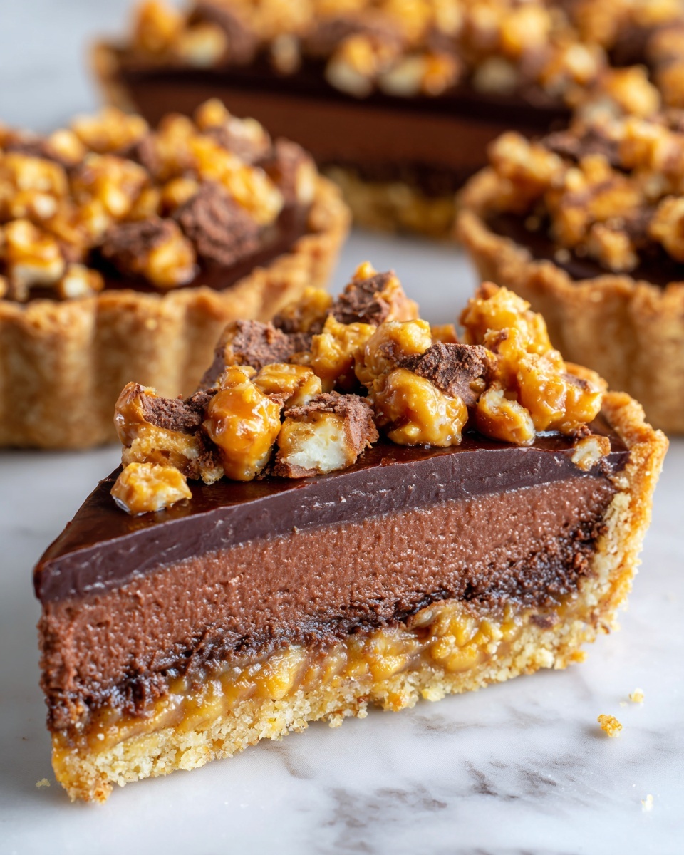 Butterfinger Caramel Crunch Mini Pies Recipe - Recipe Image