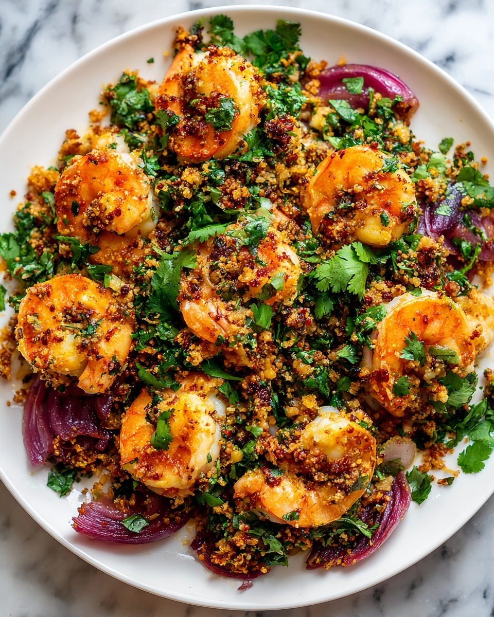 Cilantro Salad with Shrimp, Shallots, and Lime Dressing Recipe - Recipe Image