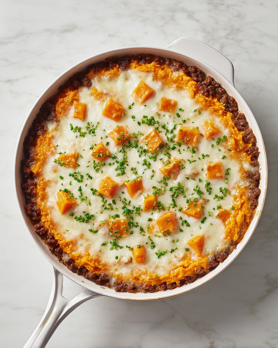 Cheesy Turkey and Sweet Potato Skillet Recipe - Recipe Image