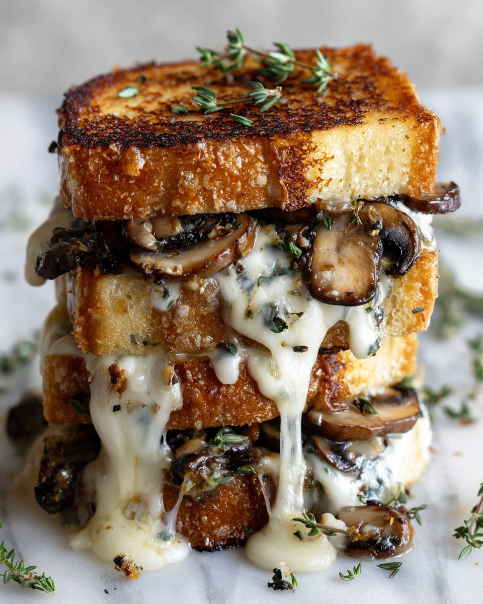 Mushroom Onion Gouda Grilled Cheese Recipe - Recipe Image