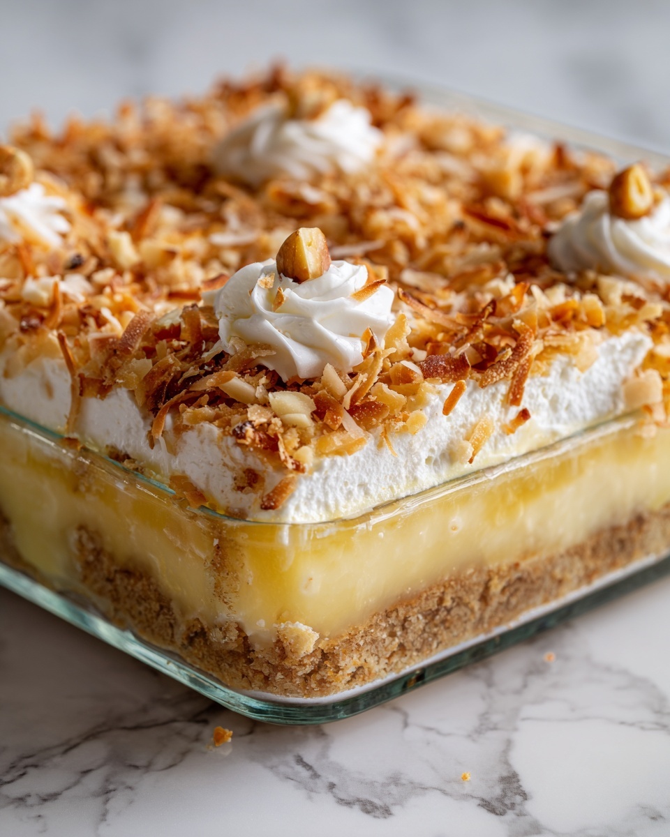 Coconut Cream Layered Dessert Recipe - Recipe Image