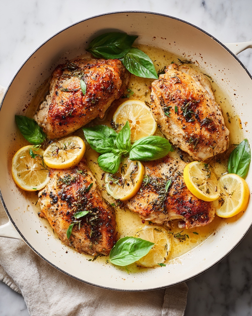 One-Pan Lemon Basil Chicken Recipe - Recipe Image