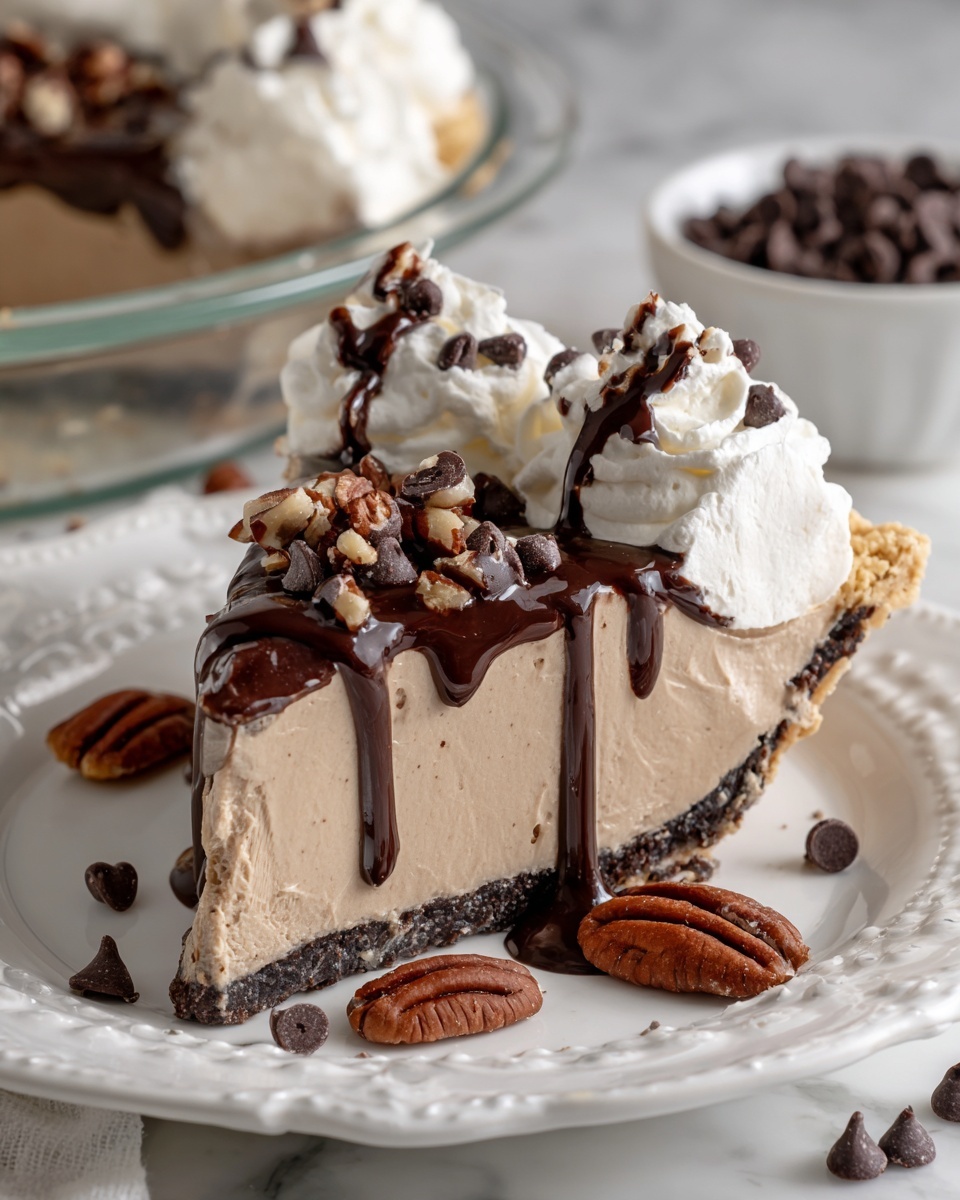 The Best Chocolate Turtle Pie Recipe - Recipe Image