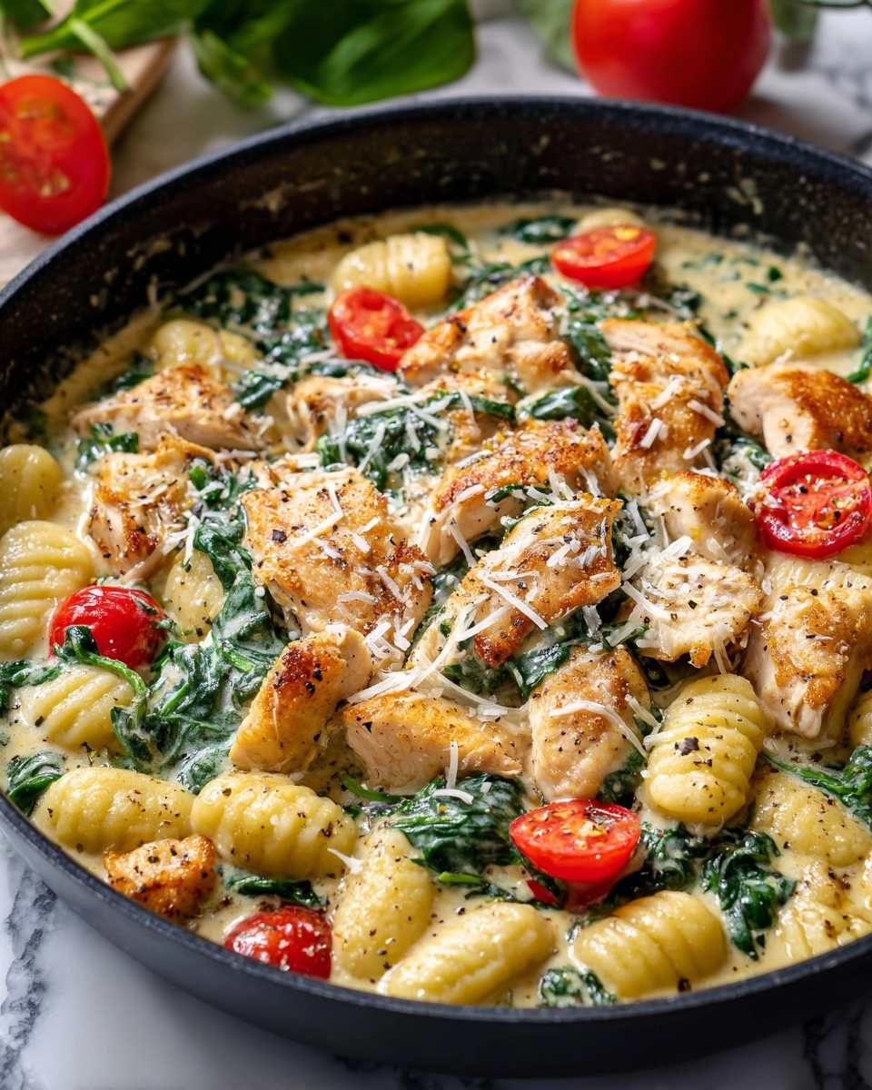 Garlic Chicken Gnocchi Skillet Recipe - Recipe Image