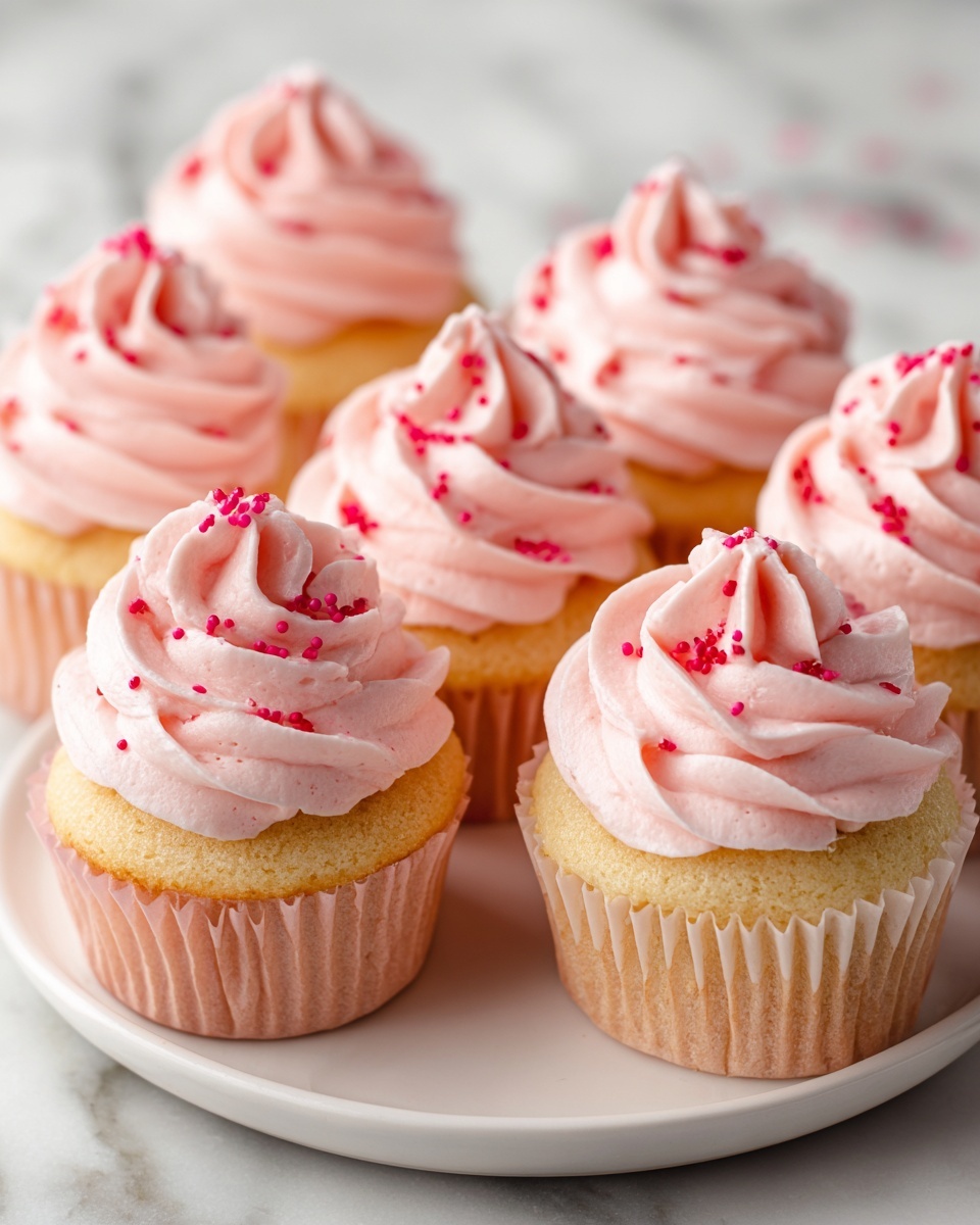 Pink Buttercream Cupcakes Recipe - Recipe Image
