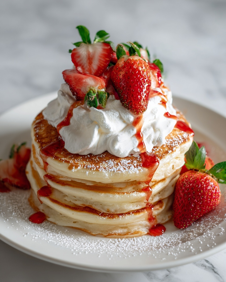 Delicious Strawberry Shortcake Pancakes Recipe - Recipe Image