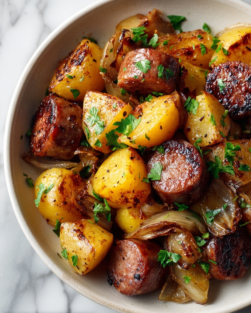 Kielbasa Cabbage Potato Skillet Recipe - Recipe Image