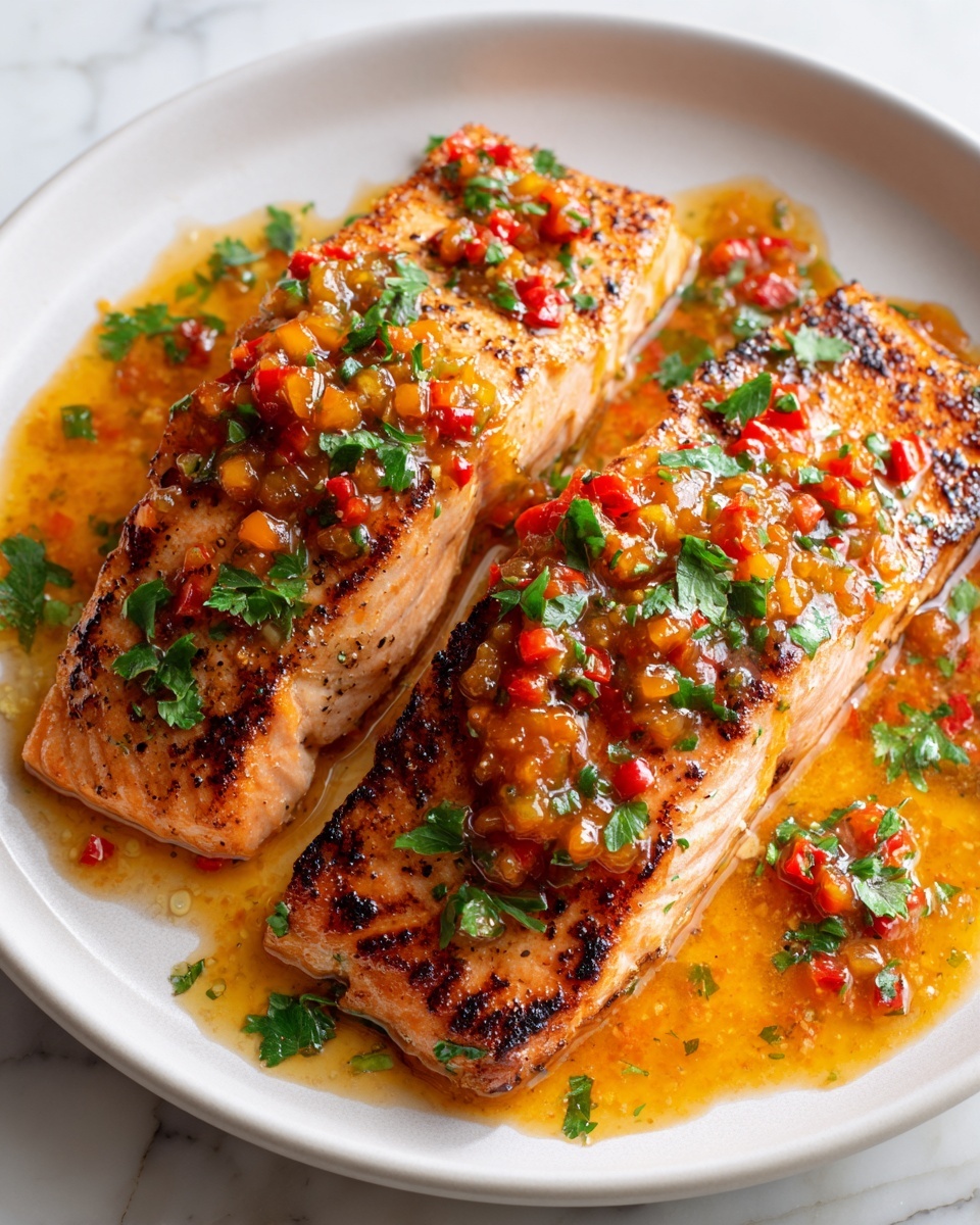 Marry Me Salmon with Sun-Dried Tomatoes and Creamy Parmesan Sauce Recipe - Recipe Image