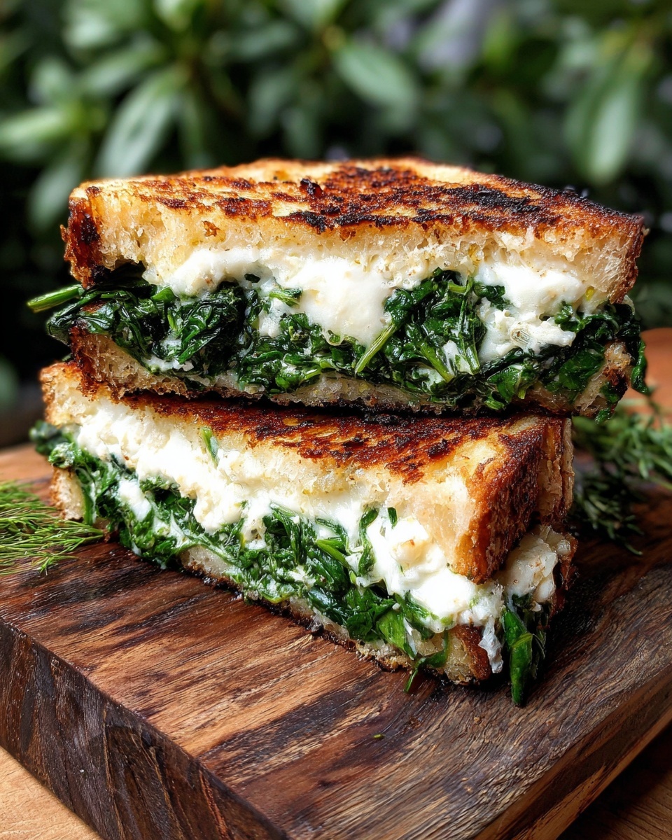 Spinach and Feta Grilled Cheese Recipe - Recipe Image