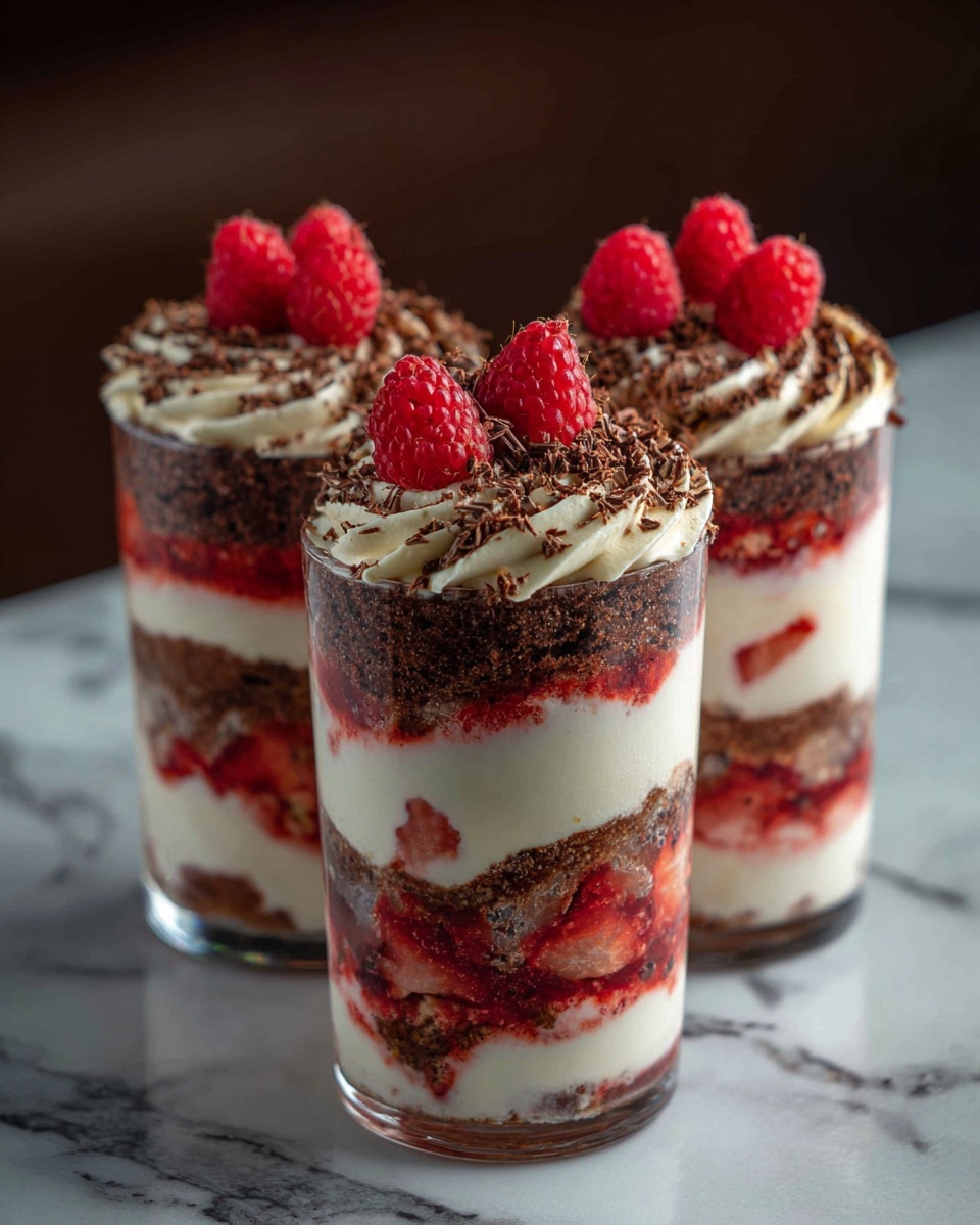 Raspberry Chocolate Layered Parfait Recipe - Recipe Image