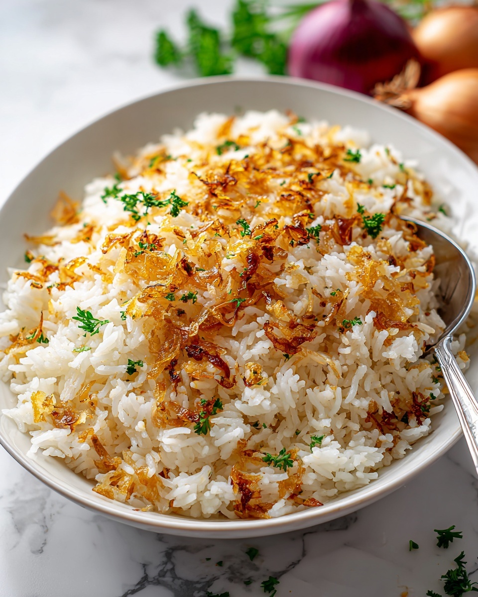 French Onion Butter Rice Recipe - Recipe Image