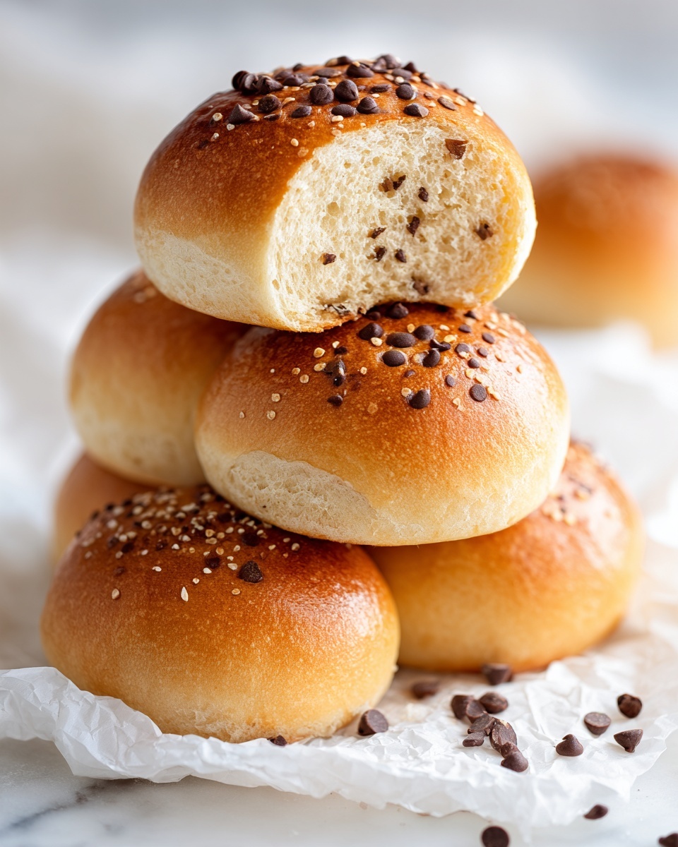 Fluffy Chocolate Chip Milk Buns Recipe - Recipe Image