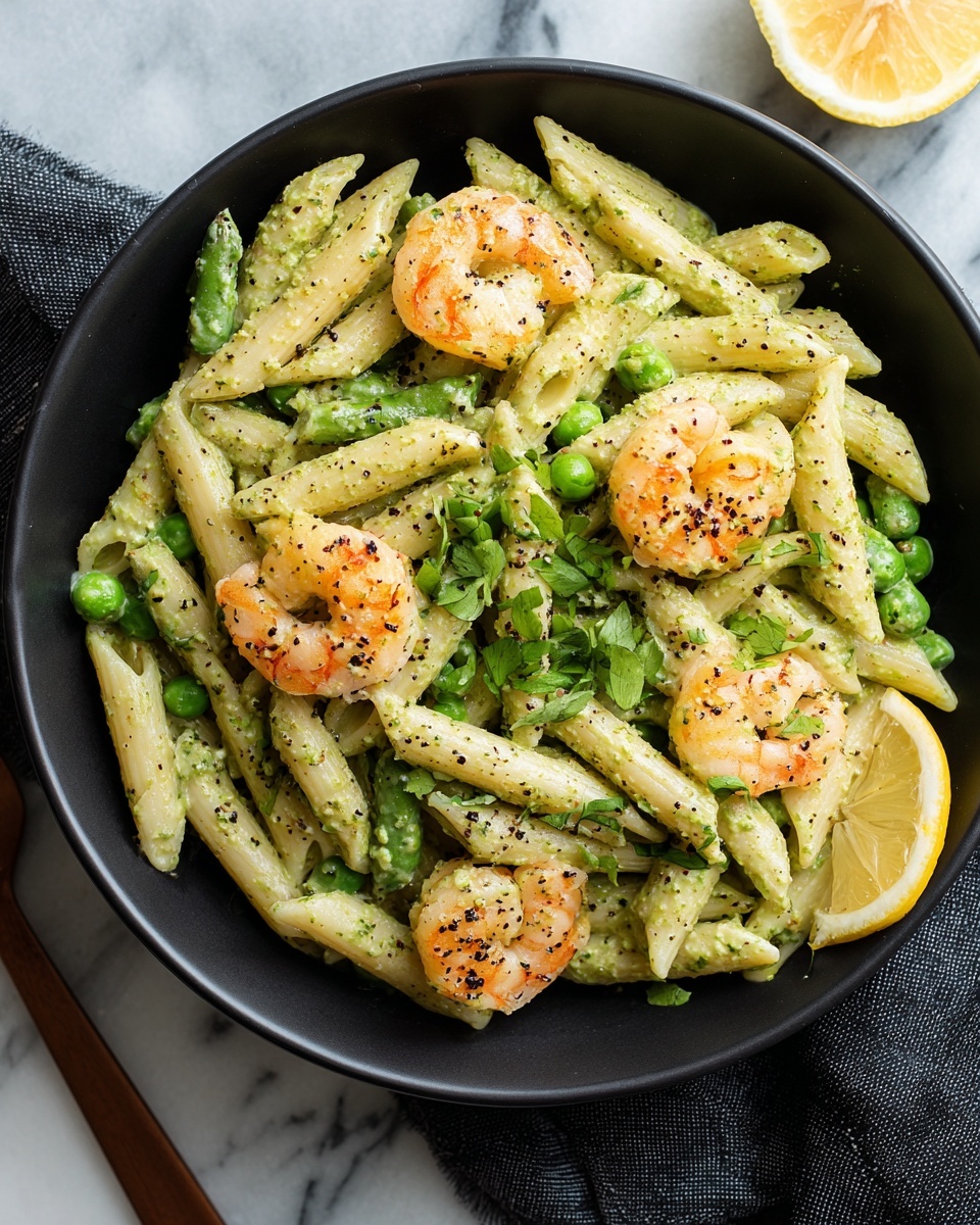 Shrimp Pesto Penne Recipe - Recipe Image