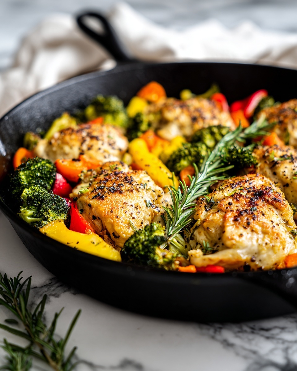 Healthy Chicken and Vegetables Skillet Recipe - Recipe Image