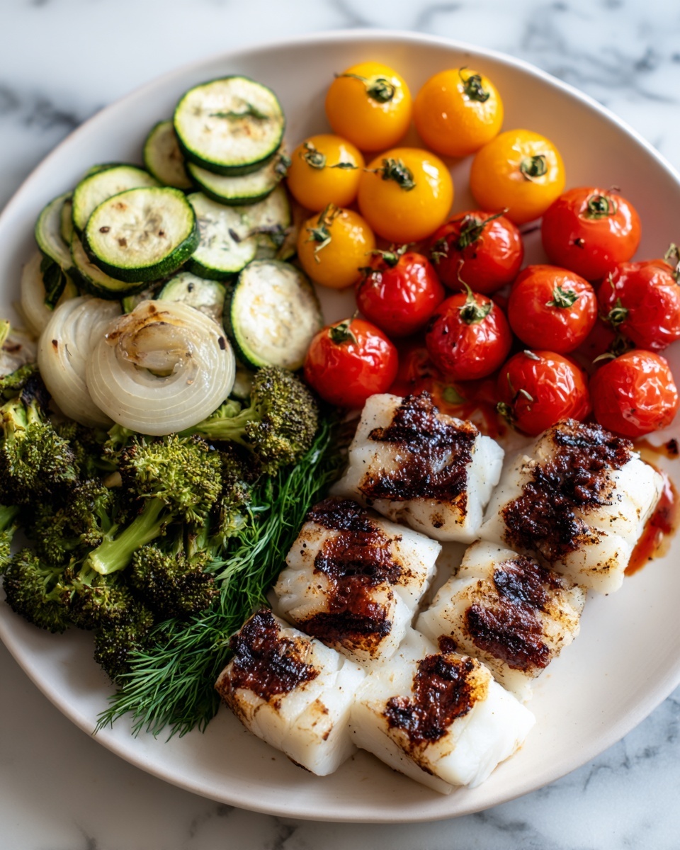 Grilled Fish & Veggie Plate Recipe - Recipe Image