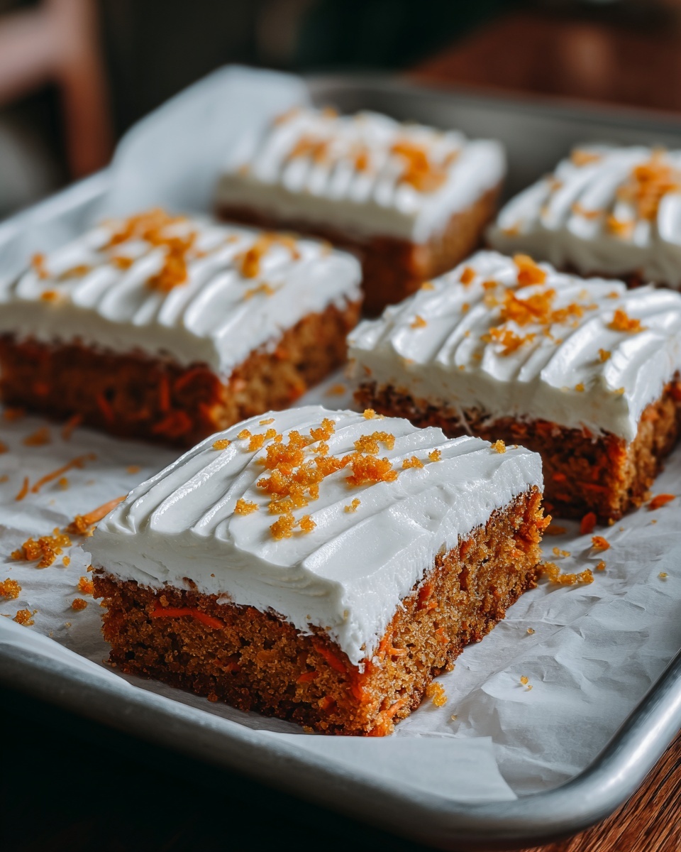 Decadent Carrot Cake Bars with Cream Cheese Frosting Recipe - Recipe Image
