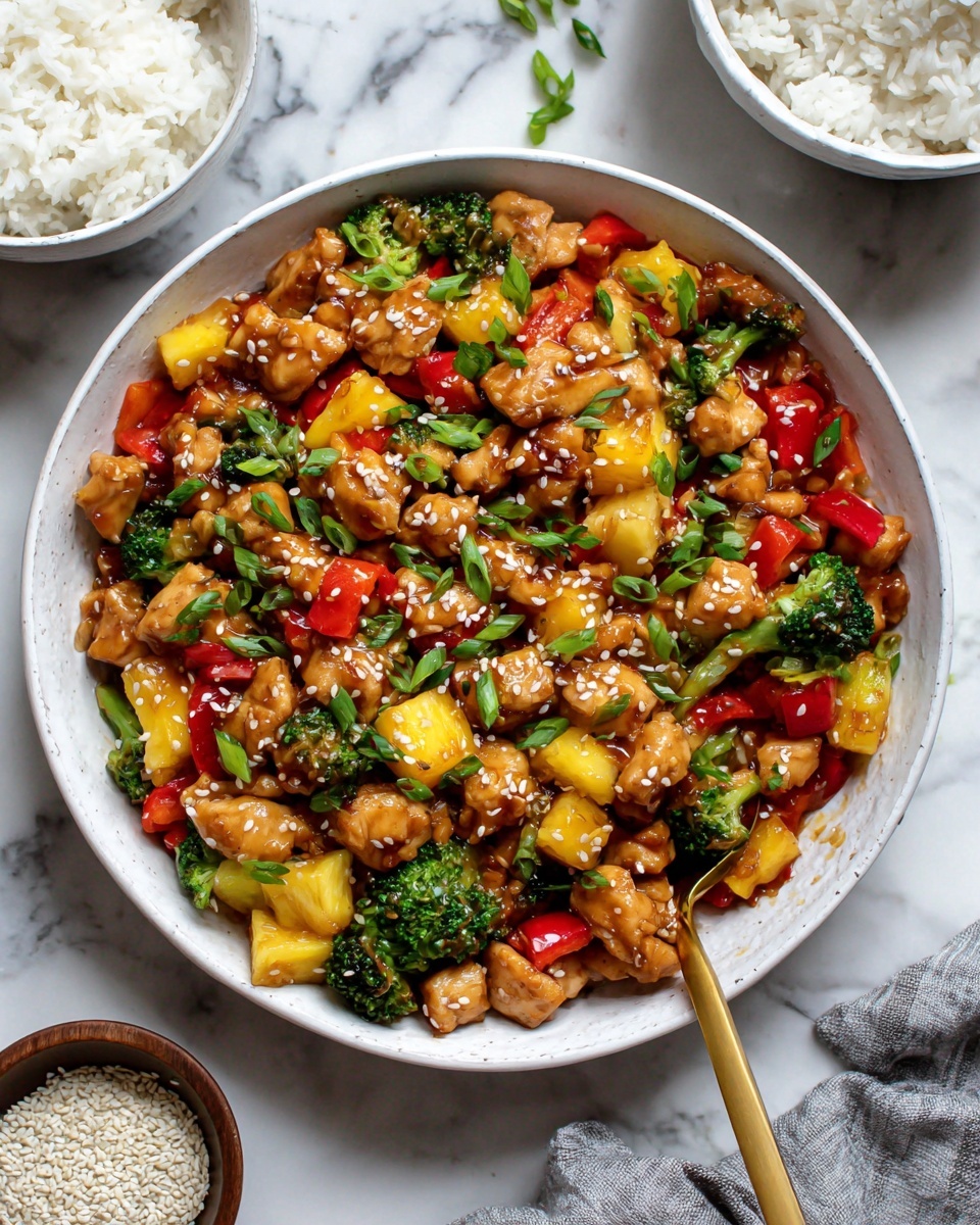 Healthy Pineapple Chicken Stir Fry Recipe - Recipe Image