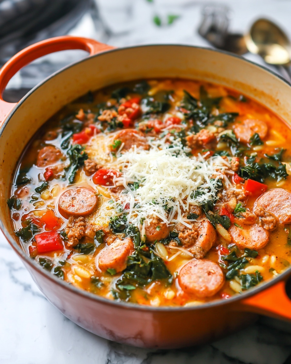 Marry Me Sausage Orzo Soup Recipe - Recipe Image