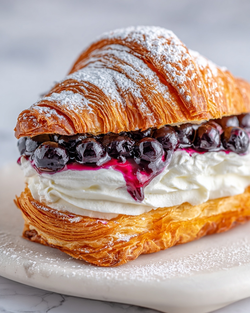 Berries and Cream Filled Croissants Recipe - Recipe Image