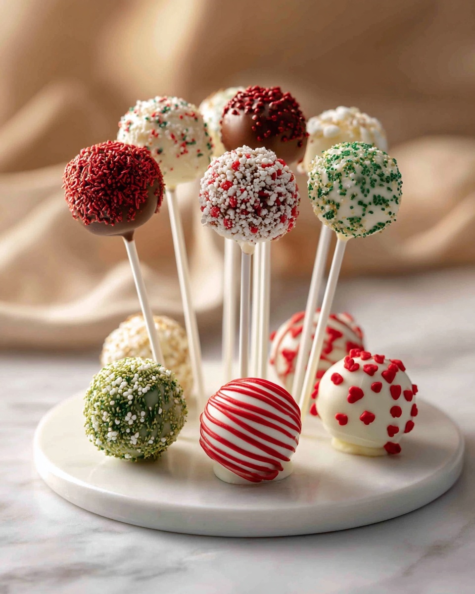 Christmas Cake Pops Recipe - Recipe Image