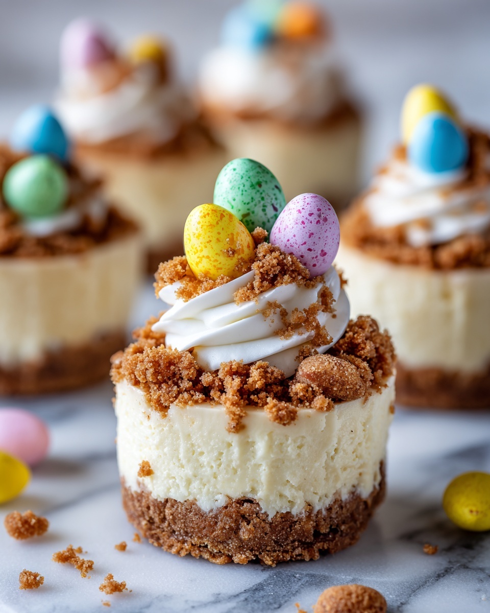 Easter No-Bake Mini Cheesecakes Recipe - Recipe Image