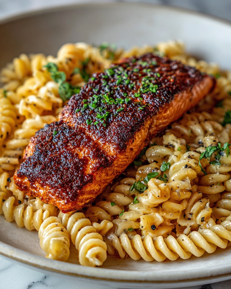 Tuscan Salmon and Mafaldine Pasta Recipe - Recipe Image