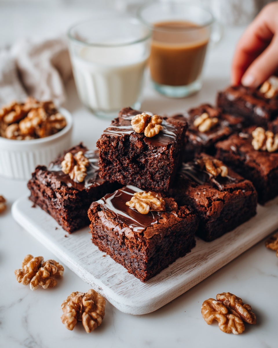 Chocolate Fudge Brownies with Walnuts Recipe - Recipe Image