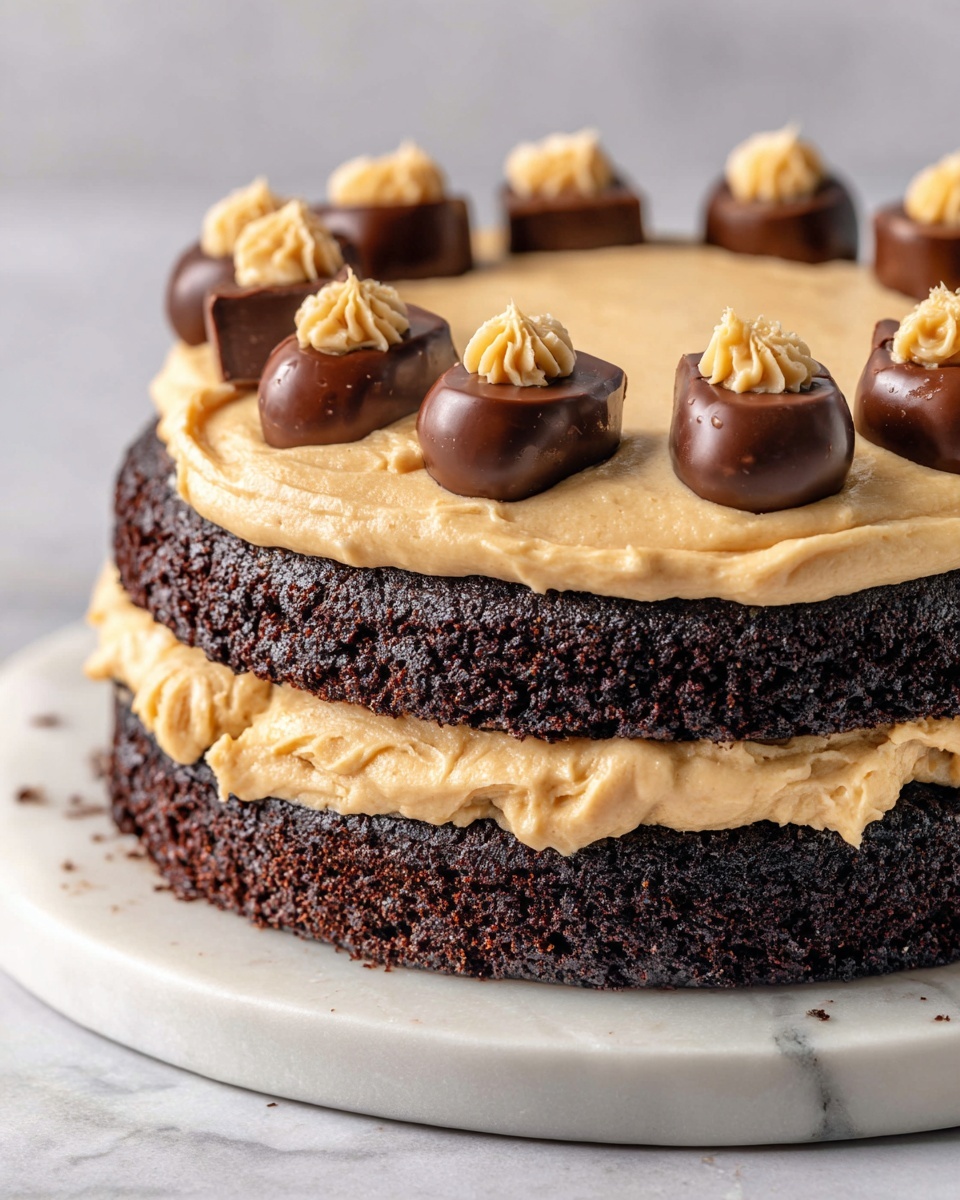 Peanut Butter Chocolate Layer Cake Recipe - Recipe Image