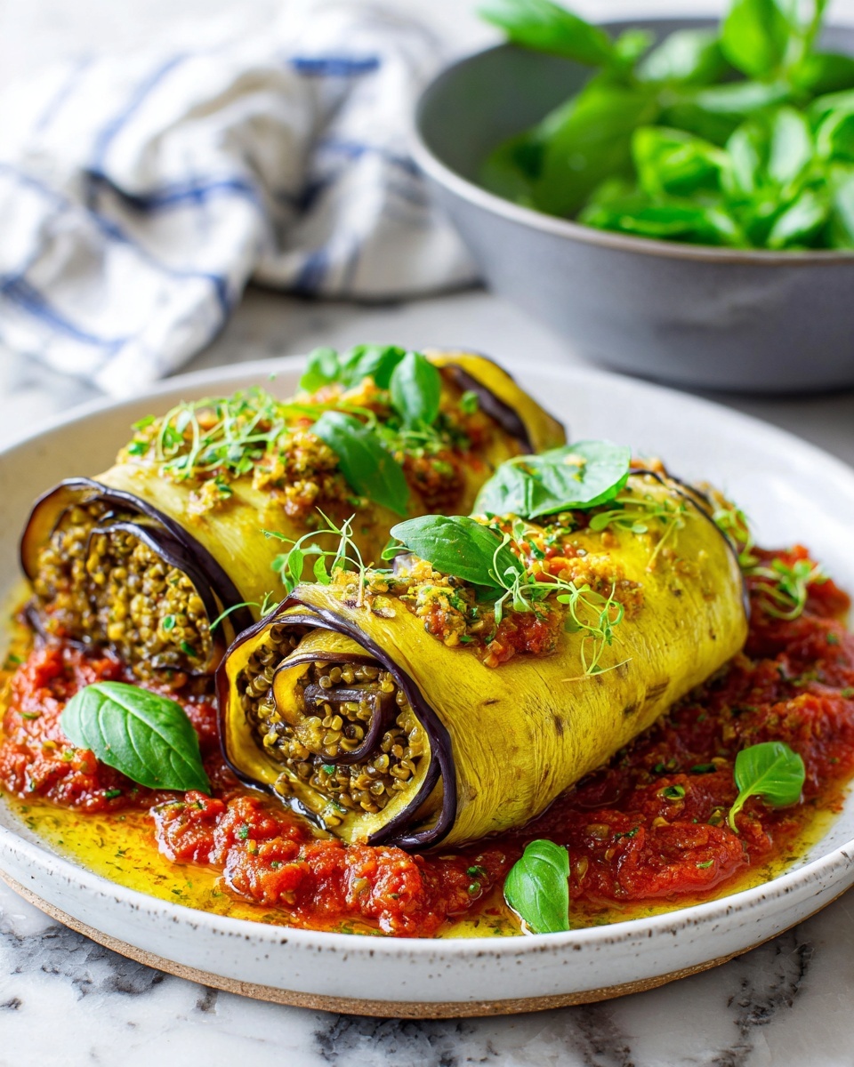 Eggplant Rollatini with Marinara Sauce Recipe - Recipe Image