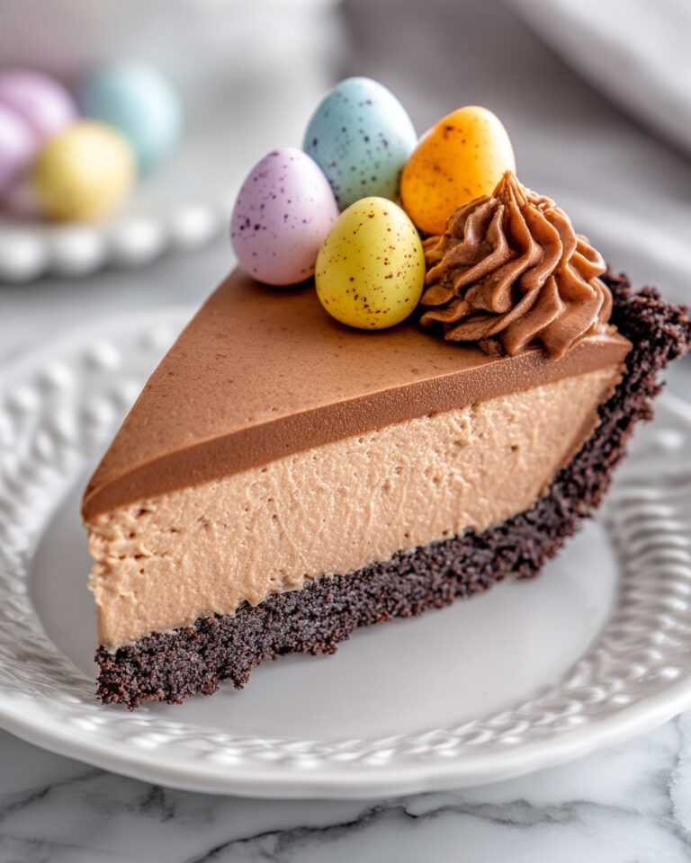 No-Bake Mini Egg Chocolate Cheesecake Recipe