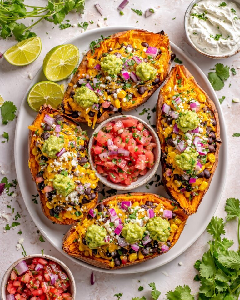 Stuffed Sweet Potatoes with Black Beans, Corn, and Cheddar Recipe