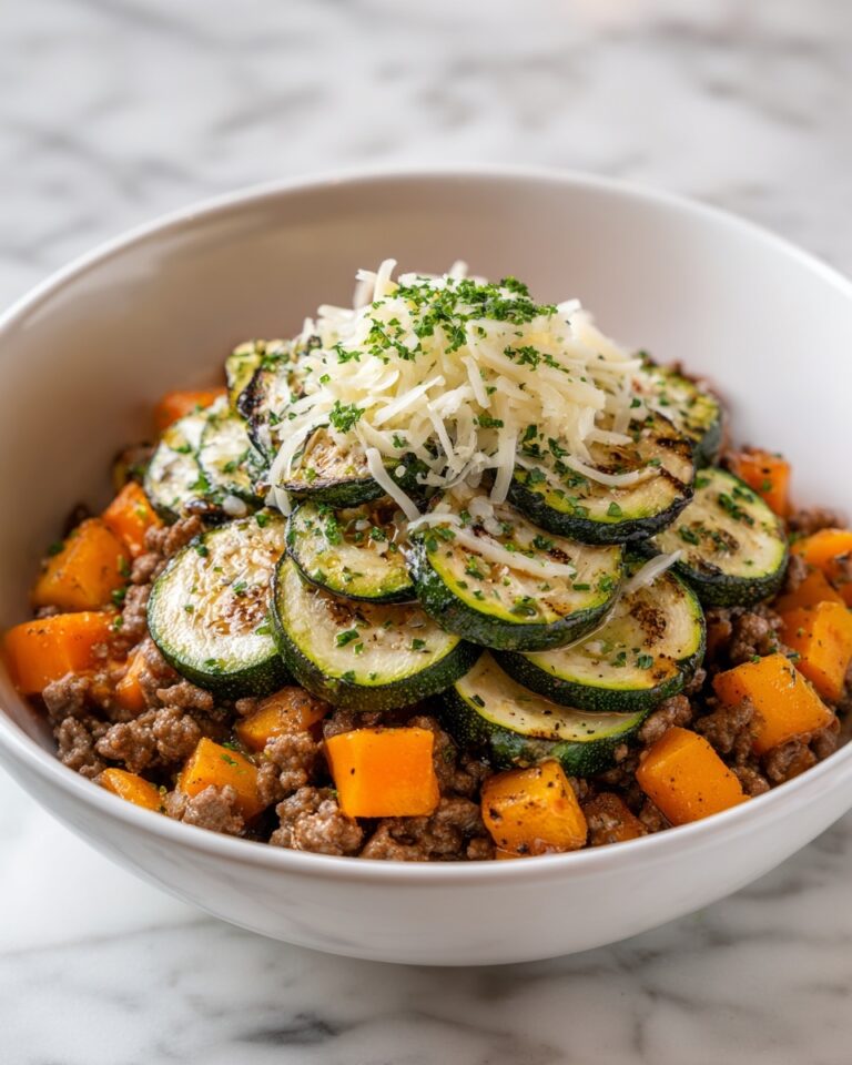 Ground Beef Skillet with Sweet Potatoes and Zucchini Recipe