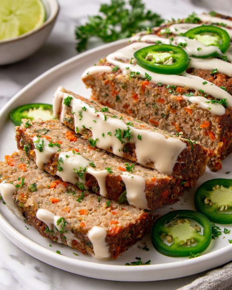 Smoky Jalapeño Popper Meatloaf with Creamy Ranch Drizzle Recipe