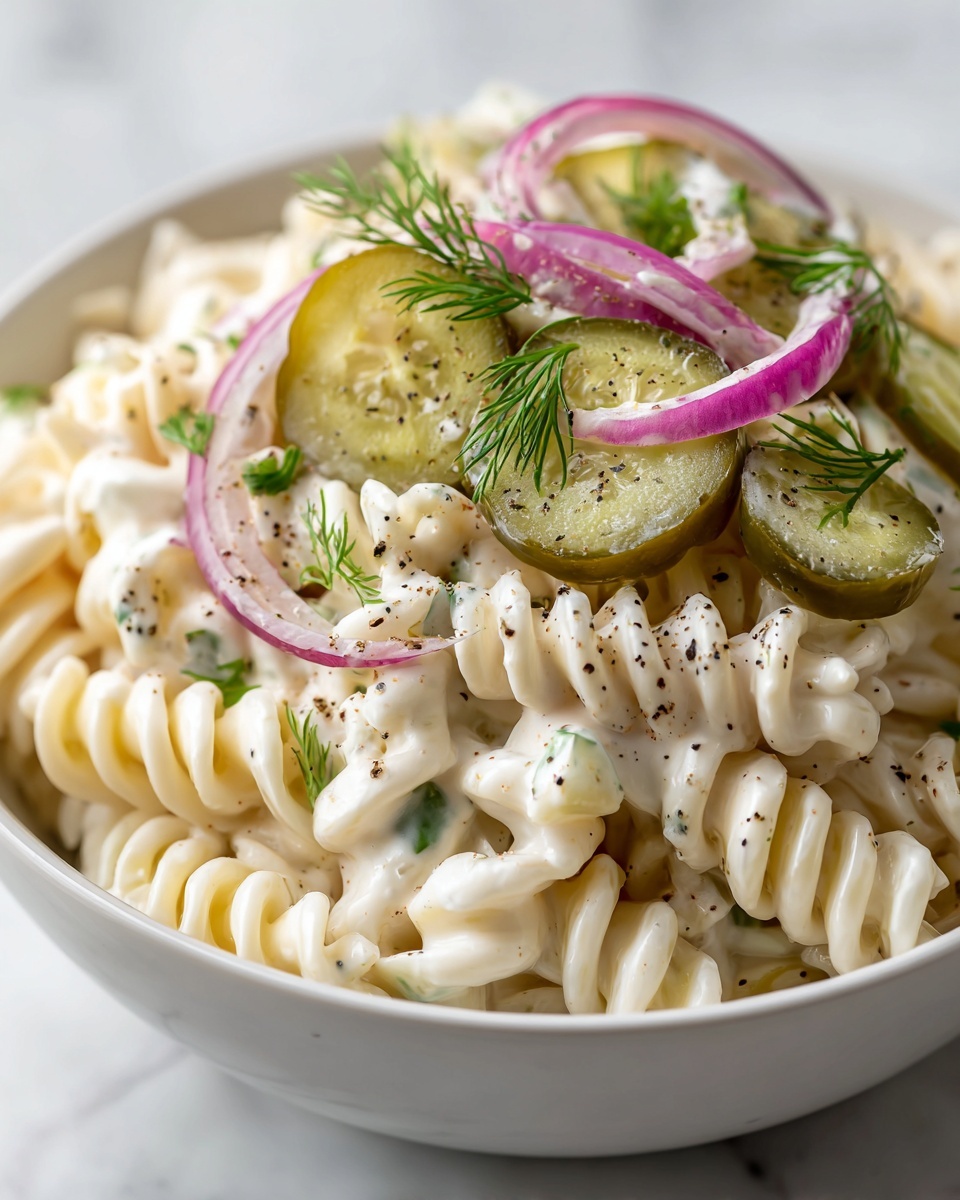 Dill Pickle Pasta Salad Recipe - Recipe Image