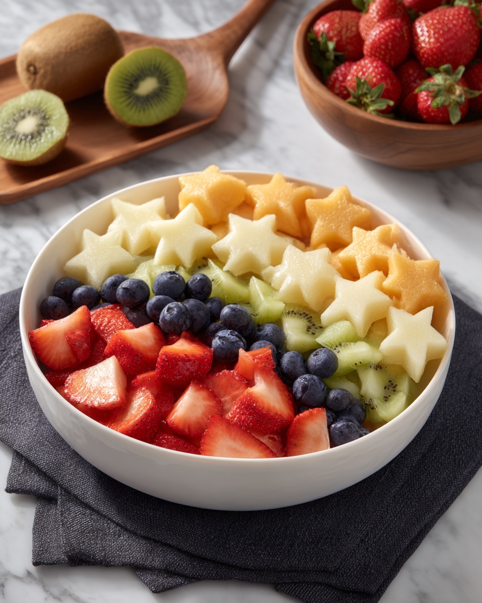4th of July Patriotic Fruit Salad Recipe - Recipe Image