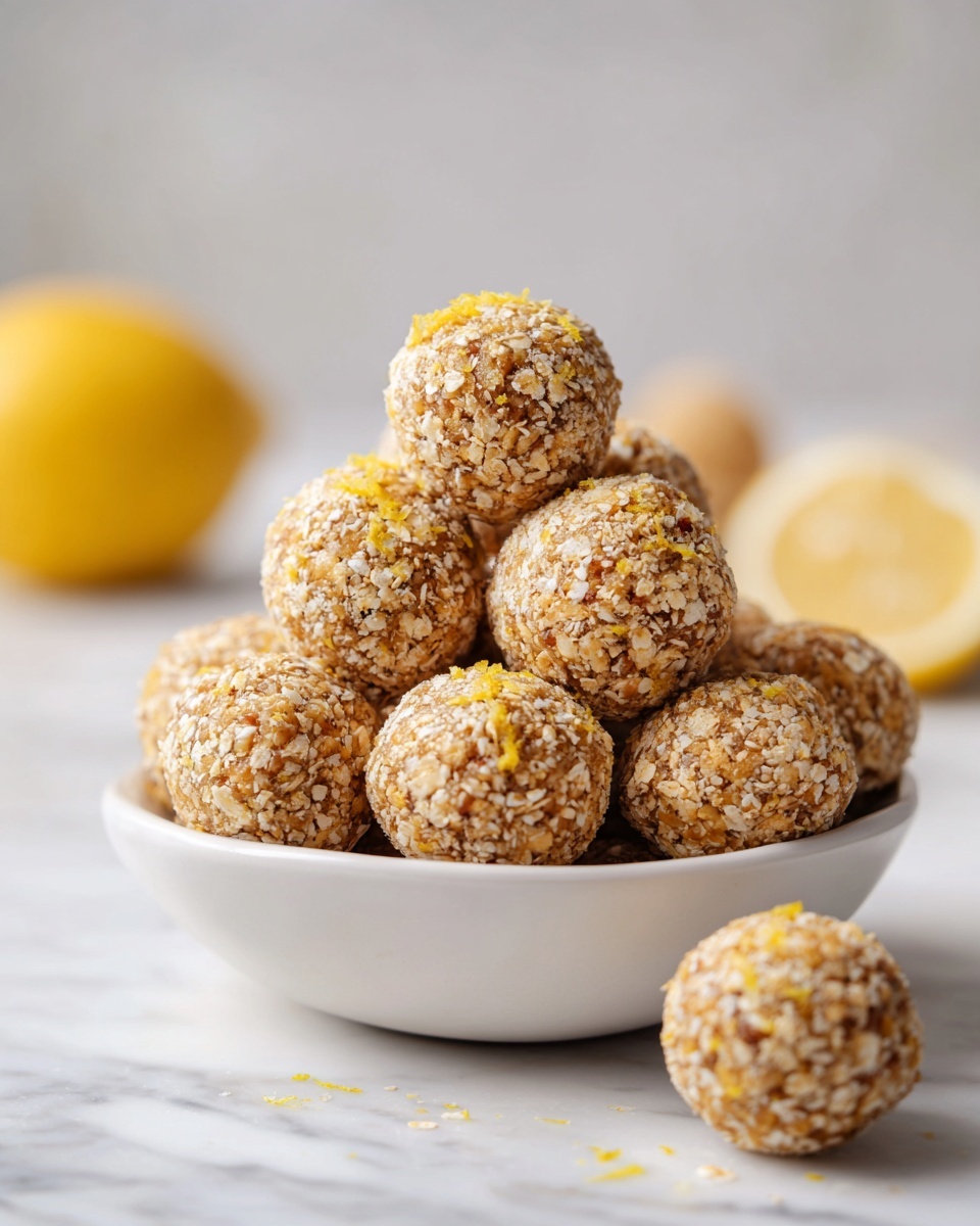 Zesty Lemon Oatmeal Bites (No-Bake & Irresistible) Recipe - Recipe Image
