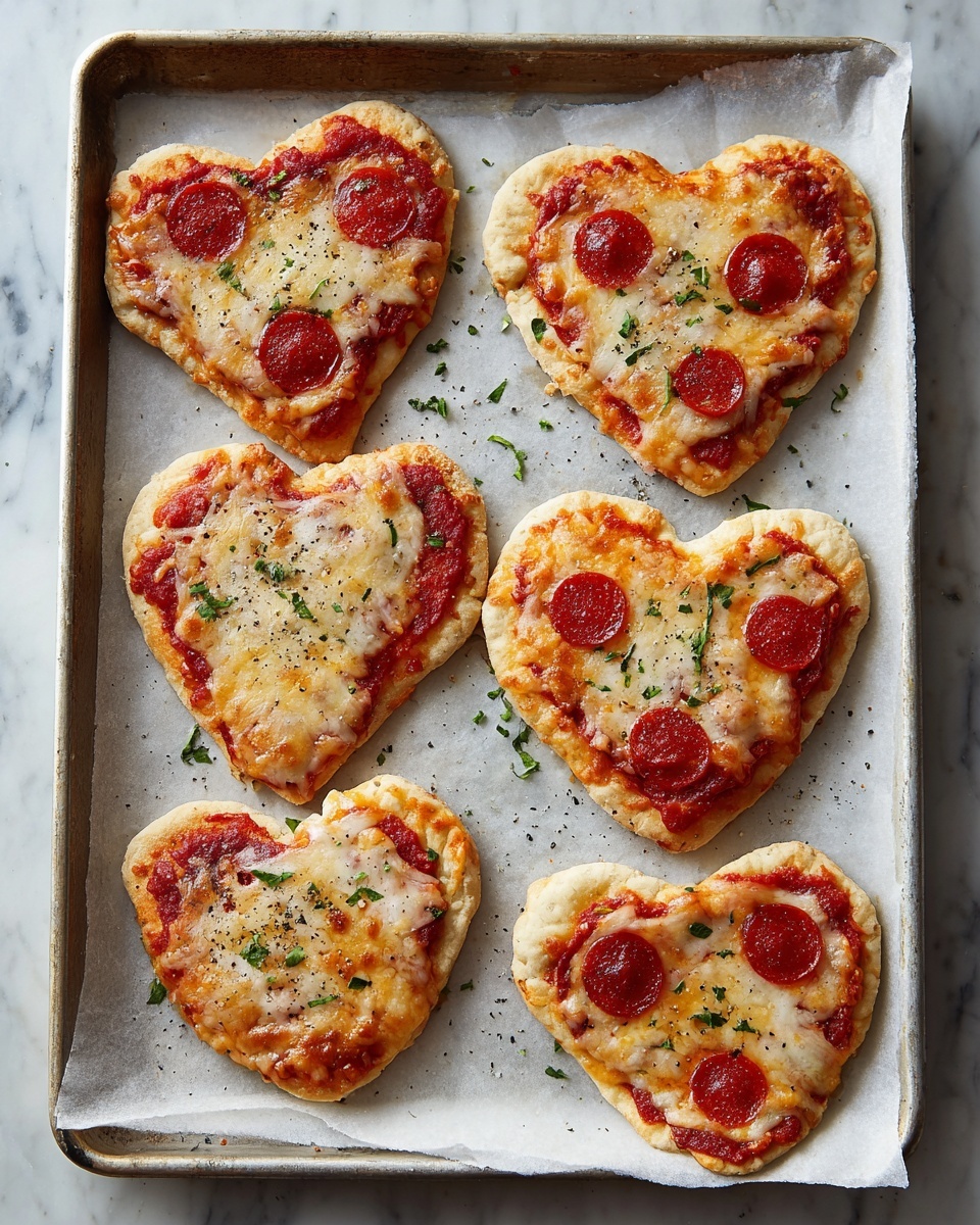 Heart-Shaped Pizzas Recipe - Recipe Image